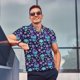 thumbnail image 4 of Balery Funny Skull Flower Camisa Polo de Hombre con Estampado, de Manga Corta y Tejido Medio, Camisa Tipo Golf Polo-Medium, 4 of 6