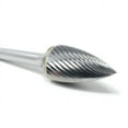 thumbnail image 4 of SG-6 Single Cut Tree Pointed 5/8" x 1" Carbide Burr Bur Tool Die Grinder Bit 1/4" Shank, 4 of 6