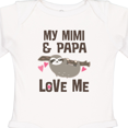 thumbnail image 3 of Inktastic My Mimi and Papa Love Me Sloth Girls Long Sleeve Baby Bodysuit, 3 of 4