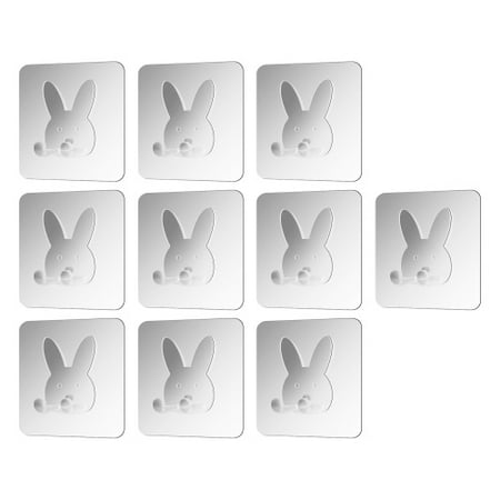 

Bluelans Wall Hook 10Pcs Powerful Durable Great Transparent Wall Seamless Hook