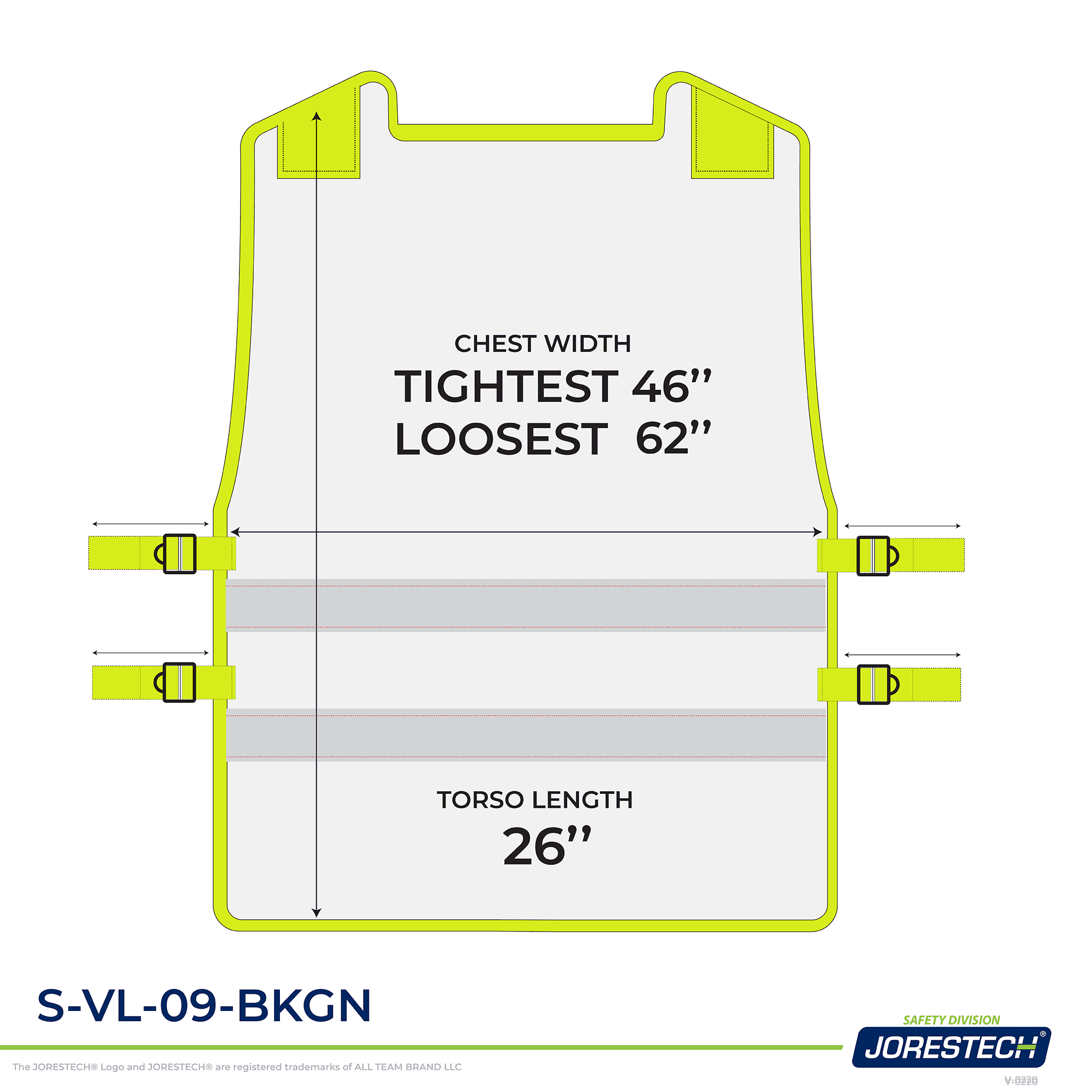 Jorestech, Black, Green, S-VL-09-BKGN-OS, 10.00 x 6.50 x 1.50 inches, Technopack Corporation