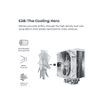 thumbnail image 3 of MONTECH NX400 ARGB - CPU Air Cooler, Single Tower, 4 Advanced Heat Pipes, 52-fin Heat Sink, E28, 120mm FDB Static Pressure Fan, 28mm Fan Thickness, Polished Top Cover, ARGB Lightning - White, 3 of 8