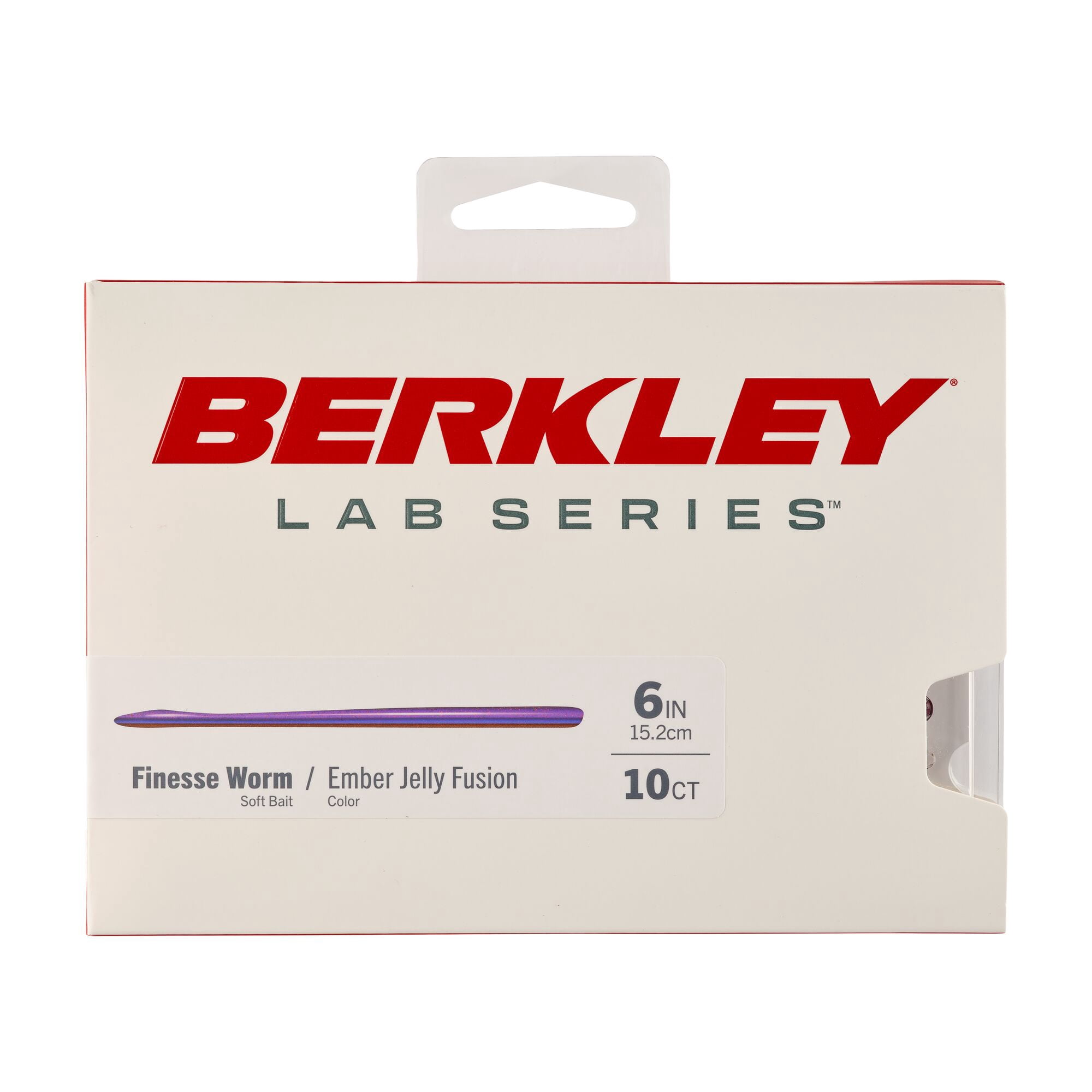 Berkley Lab Series™ Finesse Worm, 6 in, Ember Jelly Fusion