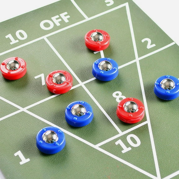 CIMAXIC 24Pcs Steel Plastic Shuffleboard Pucks for Indoor Play Hand Eye Coordination Training