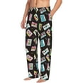 thumbnail image 2 of Xecao Colorful Retro Tape Men's Straight Lounge Pajama Pants: The Ultimate in Comfortable Sleepwear, 2 of 9