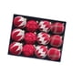 thumbnail image 4 of 12 Bolas Navideñas de Terciopelo, Elegantes Adornos Colgantes Decorativos con Acabado Flocado Rojo, 4 of 9