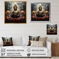 thumbnail image 4 of Designart "Reflections of Serene Buddhism" Spiritual Framed Wall Art - Global Red Buddhism Hallway Framed Wall Art Decor, 4 of 6