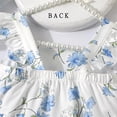 thumbnail image 4 of Vestido NUBEEHOHO azul con estampado floral con mangas escalonadas de 4 a 5 años, 4 of 6