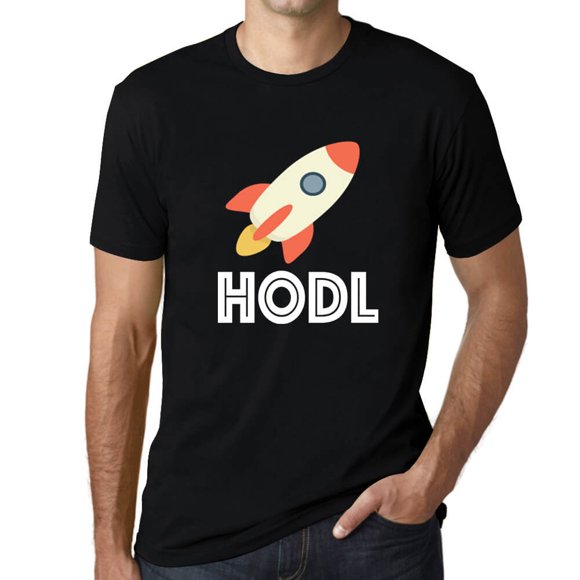 T-Shirt Graphique pour Hommes Hodl To The Moon Crypto Drôle Marchands Éco-Responsable Édition Limitée Tee-Shirt Manches Courtes Vintage Cadeau d'Anniversaire Original