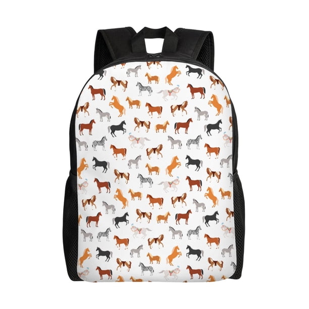 Fotbe Horses Mochila de Viaje para Laptop, Mochila Ejecutiva Delgada y Resistente 15.6"