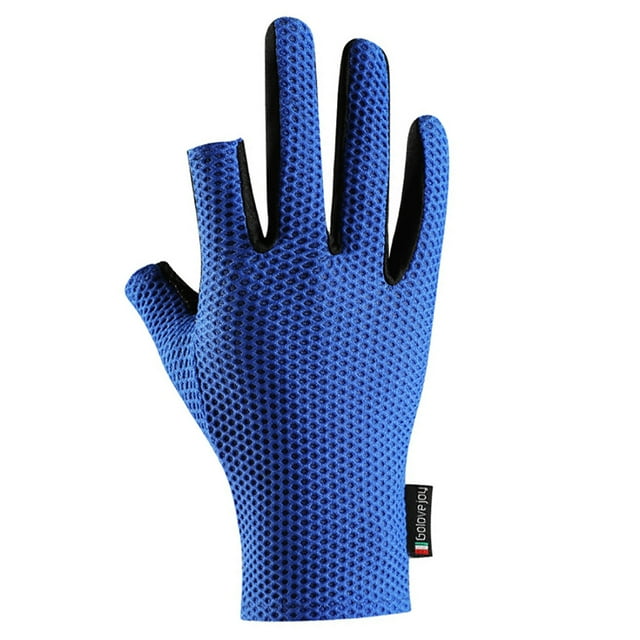 Bangcool Gants de Pêche en Soie Glacée - Gants de Cyclisme Antidérapants à 2 Doigts Coupés Gants de Randonnée