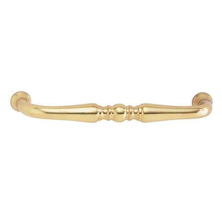 - Cabinet Bail Pull Bright Solid Brass Spooled 3 1/2