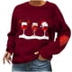 thumbnail image 2 of Pntutb Otoño e Invierno Mujer Navidad Impreso Jersey O-cuello Manga larga Blusa sólida tops Sudaderas Pntutb Pntutb-3573, 2 of 4