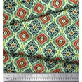 thumbnail image 2 of Soimoi Polyester Crepe Fabric Ogee Damask Decor Fabric Printed Yard 42 Inch Wide, 2 of 3