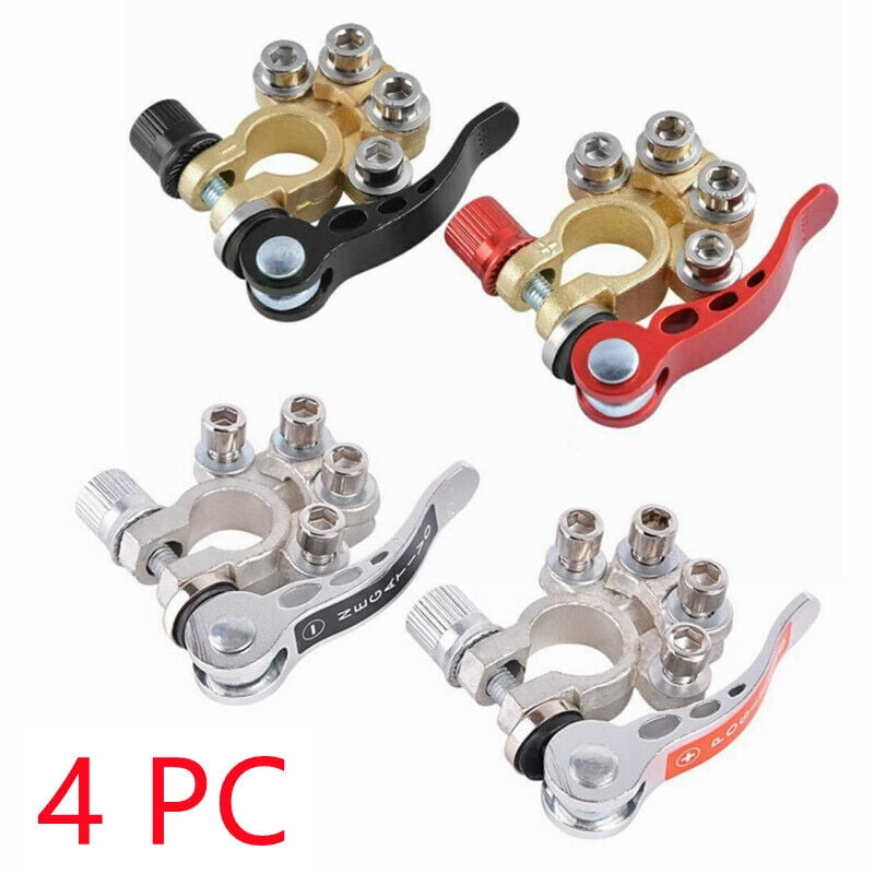 2Pair Quick Release Car Battery Terminal Connector Clamp Adjust