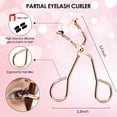 thumbnail image 5 of Hizek 3 in 1 Mini Eyelash Curler Kit with Partial Eyelash Curler,Eyelash Extension Tweezers and Silicone Refill Pads,for Eyelashes Curling Natural and Long Lasting, 5 of 8