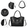 thumbnail image 3 of Stylago Women's Soft Leather Tote Bag Top Handle Satchel Purses Ladies Work Shopping Handbags Large Capacity Shoulder Bags Black, 3 of 4