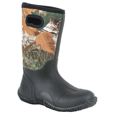 

Roper Kids Boys Barnyard Camo Round Toe Rain Boots Mid Calf