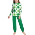 thumbnail image 5 of Auroural toddler girl clothes 5t sets St. Patrick's Day Printed Long Sleeved Shirt And Pants Set For Boys And Girls, 5 of 8