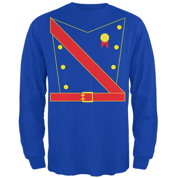 Halloween Prince King Royal Guard Costume Mens Long Sleeve T Shirt Royal 2XL
