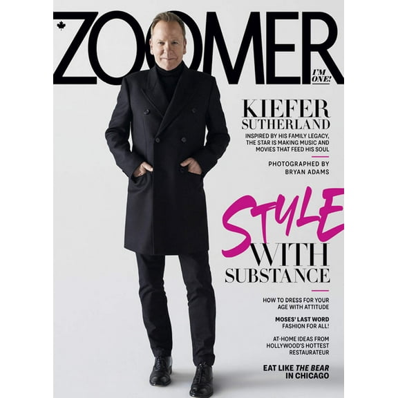 Zoomer Magazine - The Style Issue: Learn How To Dress Your Age With Attitude, Kiefer Sutherland Talks His Father’s Legacy, A Food Tour Of Chicago, Janet Zuccarini's Hosting Tips, Guide To Grey More!