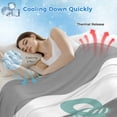 thumbnail image 3 of Nautical Anchor Cooling Blanket,Lightweight Breathable Summer Throw Blanket with Double Sided Cold Effect,Turquoise Grey White Horizontal Stripe Picnic Blankets Bed Sheet for Hot Sleepers 50"x60", 3 of 8