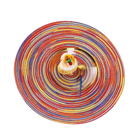 

Liveday Placemats for Dining Table Set of 4 Braided Round Heat-Resistant Cotton Table Mats for Indoor or Outdoor Use