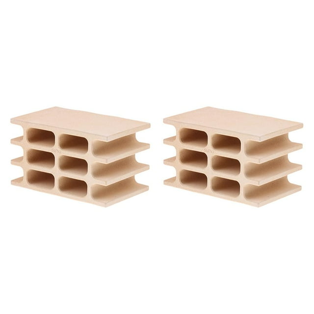 2pc Cerámica Spawning Brick Acuario Pecera Caja de Cría de Camarones Cueva Beige