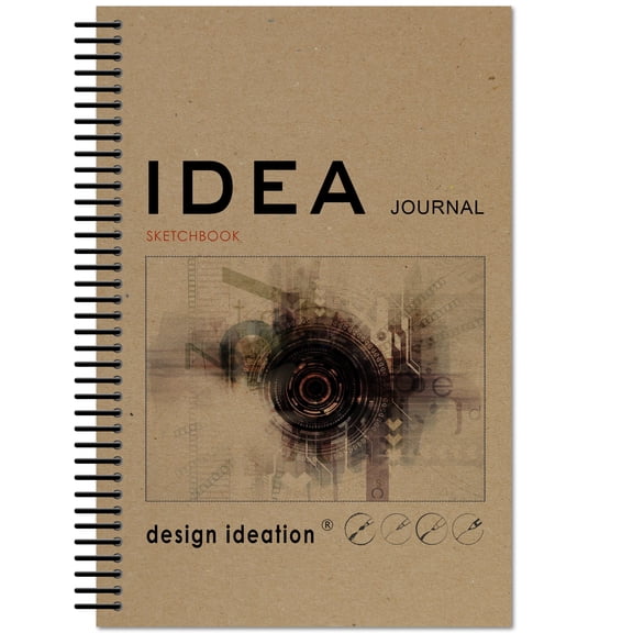 IDEA JOURNAL Spiral Bound Sketchbook. Mixed Media Paper. (5.5" x 8.5") SB-50100-LS-1-6