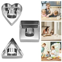 Stainless Steel Cake Cutter Set - Fondant Cookie Mold with 12 Shapes, Baking Tools for DIY Desserts, Kids Birthday Party, Fruit & Jelly Cutting Clearance