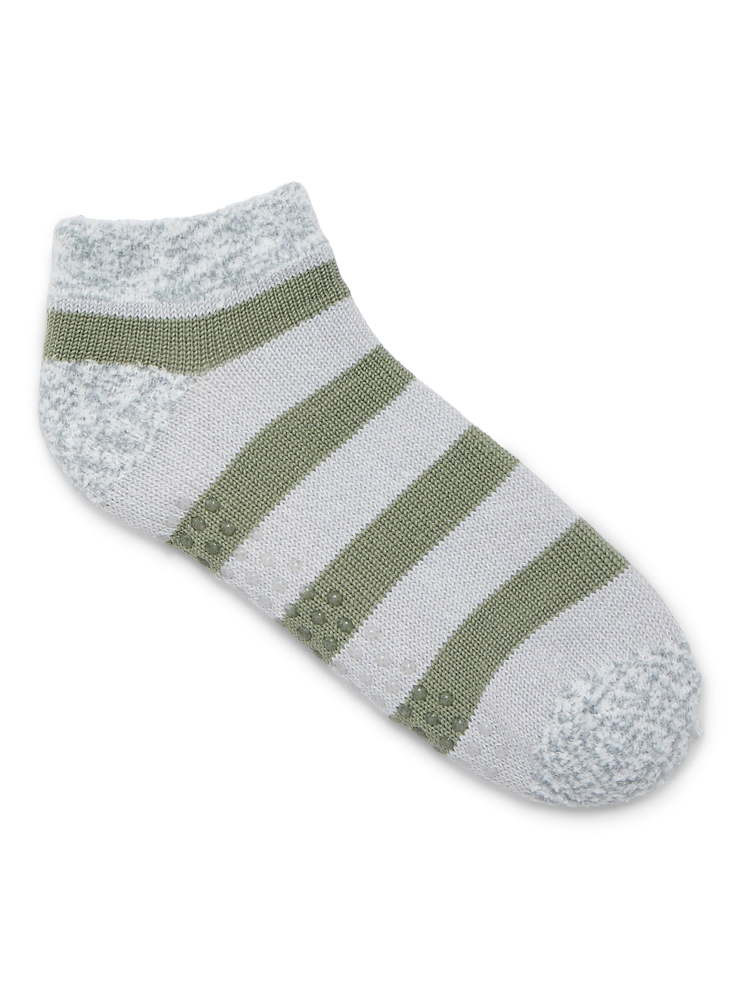 Joyspun Women's Double Layer Low Cut Lounge Socks, 3 Pack, Shoe Sizes 4-10