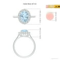 thumbnail image 3 of ANGARA Natural Oval 1.5 ct Aquamarine Ring with Floral Diamond Halo in 14K White Gold for Women (Size-9x7mm) | March Birthstone, Anniversary, Jewelry Gift for Women | Natural Aquamarine Ring, 3 of 7