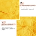 thumbnail image 6 of Exclusivo Mezcla Bed Quilt Set Queen Size for All Seasons, Stitched Pattern Quilted Bedspread/ Bedding Set/ Coverlet with 2 Pillow shams, Lightweight and Soft, Yellow, 6 of 7
