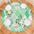 thumbnail image 2 of Pioneer Flower Floral Print Pattern Round Fitted Tablecloth with Elastic Edge,Dining Table Cover Waterproof,Outdoor Round Tablecloth for Camping,Dining,Indoor and Outdoor, 2 of 7