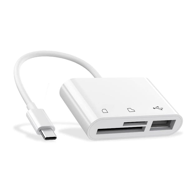 Lector de tarjetas de memoria USB C a Micro SD TF RayCue 3 en 1