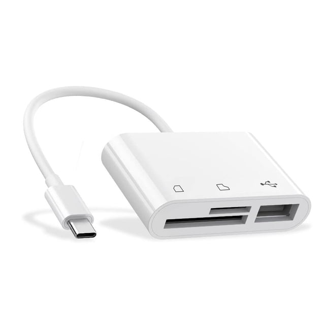 Lector de tarjetas de memoria USB C a Micro SD TF RayCue 3 en 1
