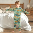 thumbnail image 4 of Boys Pajamas Girls Pajama Cute Crocodile Holding A Pumpkin Lantern Cute Comfortable Cotton Two-piece Pajama Set, 4 of 7