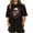 Black, variant on Women Gothic Tshirt Round Neck Short Sleeve Skull Print Casual Comfy Boho Vacation Holiday Beach Travel Loose Tee, Green 4XL