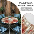 thumbnail image 2 of Red Ombre Round Tablecloth for 36-44 Inch Tables, Fitted Table Cover with Elastic Edge, Gradient Abstract Art Vintage Waterproof Outdoor Table Cloth Protector for Patio Garden Dinner Picnic, 2 of 9