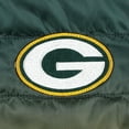thumbnail image 4 of Women's The Wild Collective Green/Gold Green Bay Packers Color Block Full-Zip Puffer Jacket, 4 of 4