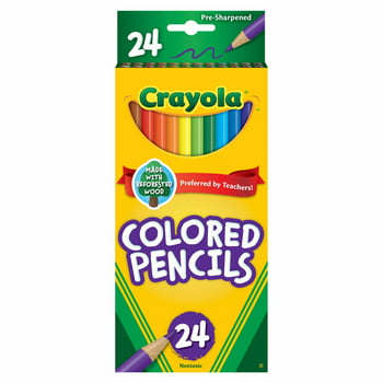 Crayola Colored Pencils, School Supplies, Easter Basket Stuffers, Pre-sharpened, 24 Ct, Beginner Unisex Child