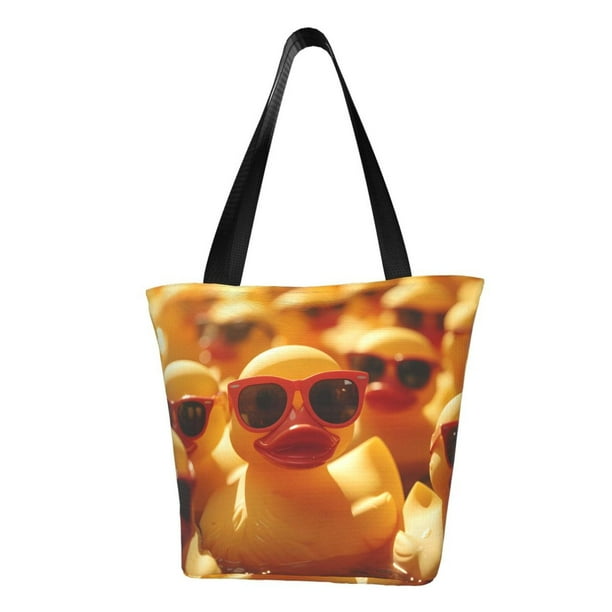 Disketp Sunglasses Yellow Duck Bolsa de Hombro Casual para Mujer, Bolso Cruzado para Compras, Viajes y Uso Diario