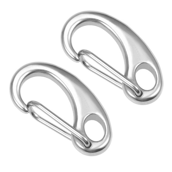 Snap Hook,304 Stainless Steel Spring Gate Snap Hook Clip 30mm/1.18" Marine Grade Claw 2 Pack