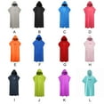 thumbnail image 2 of kurtrusly Bathrobe Windproof Fast Drying Replacement Short Sleeve Men Women Hooded Solid Color Beach Seaside Pool Swimming Robe Black, 2 of 9