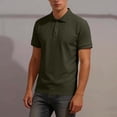 thumbnail image 2 of Timoontee Men's Short Sleeve Basic T Shirt Breathable Fabric Moisture Wicking Lapel Collar Crew Neck High Quality Quick Dry Green L, 2 of 8