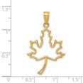 thumbnail image 2 of Pendentif Feuille d'Érable Découpée en Or Jaune 14K Poli, 2 of 2