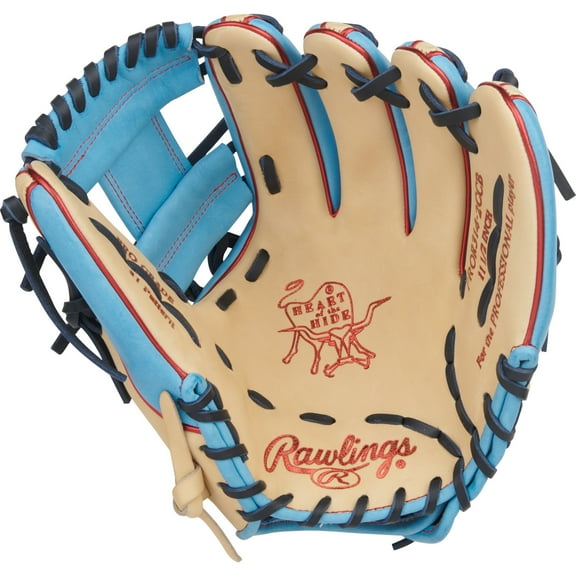 Rawlings Heart of the Hide Infield Glove | 31 Pattern | 11.5-Inch | RHT | Camel/Columbia Blue