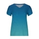 thumbnail image 4 of ICHUANYI Clearance Fashion Women's Summer V-Neck Short Sleeve Print Casual T-shirt Blouse(Blue, M) ICHUANYI WER2023080809411, 4 of 4