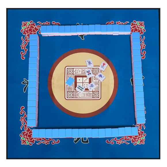 Toorise Grand Tapis de Mah-Jong Anti-Bruit Tapis de Mah-Jong Antidérapant Tapis de Table de Mah-Jong Accessoires de Mah-Jong Portables Nappe pour Jouer-80cm*80cm-Tapis de Carte de Divertissement