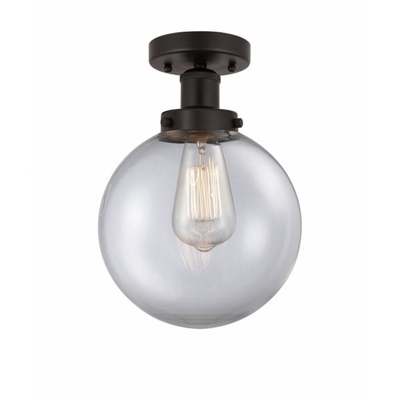 616-1F-OB-G202-8 Innovations Lighting Beacon - 1 Light Semi-Flush Mount In Industrial Style-8.25 Inches Tall and 6.5 Inches Wide-Oil Rubbed Bronze